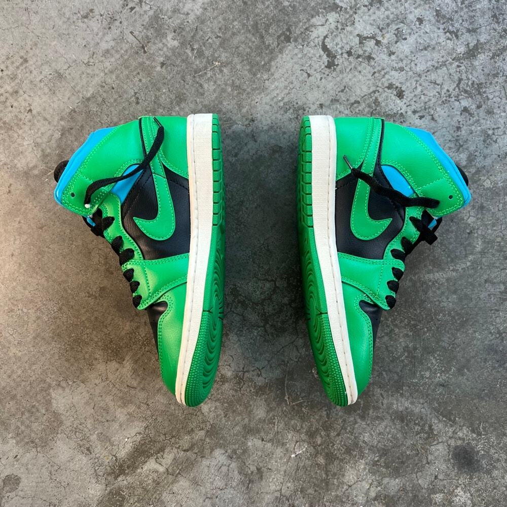 Nike Air Jordan 1 Mid Lucky Green Aquatone Women’s Size 6.5